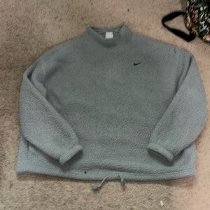 NIKE Grey Turtleneck Sweatshirt with Pockets